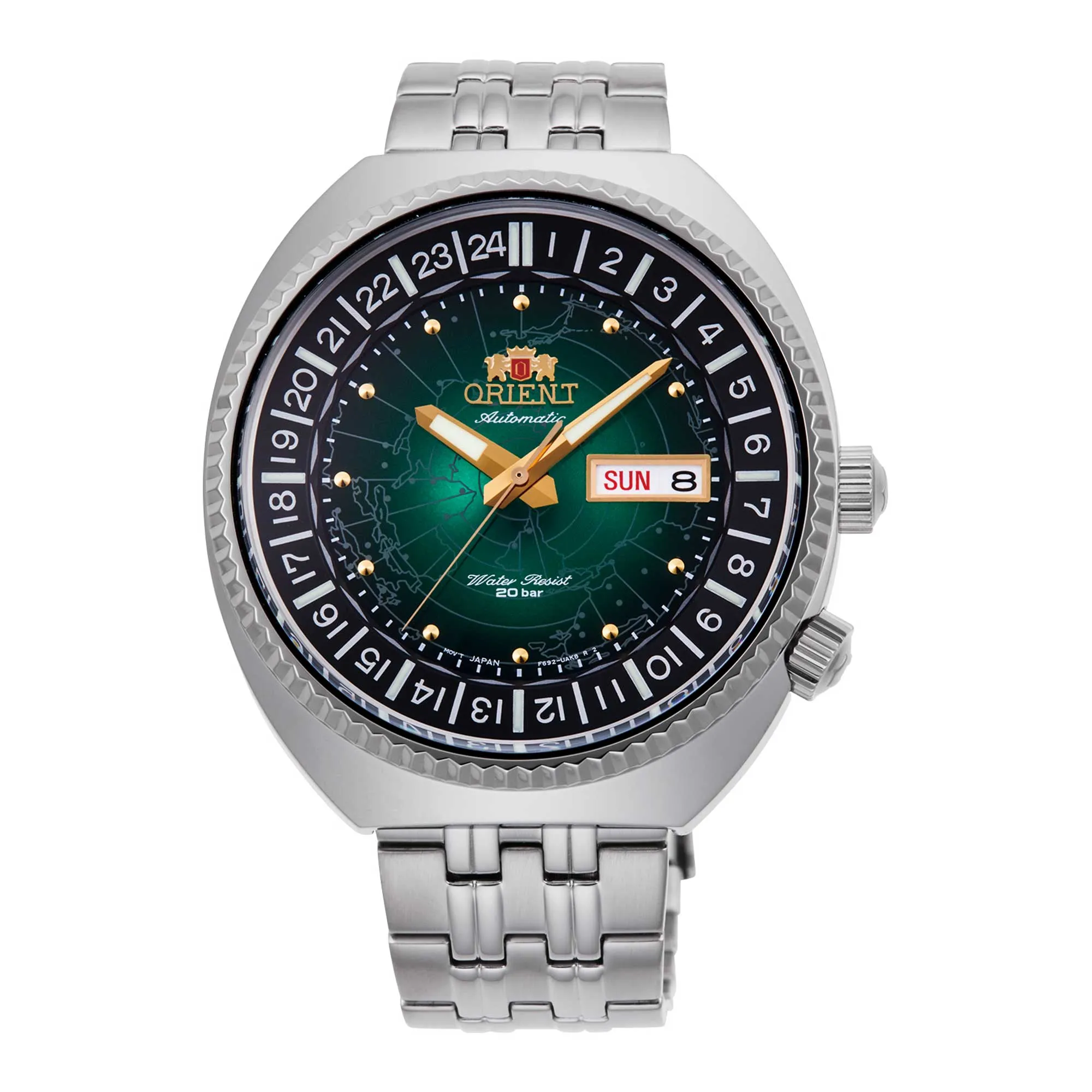 World Map Verde Bottiglia